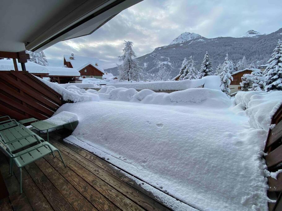 Appartement 4 Pers Grande Terrasse Vue Pistes Ski Saint-Chaffrey Luaran gambar