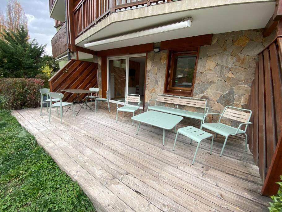 Appartement 4 Pers Grande Terrasse Vue Pistes Ski Saint-Chaffrey Luaran gambar