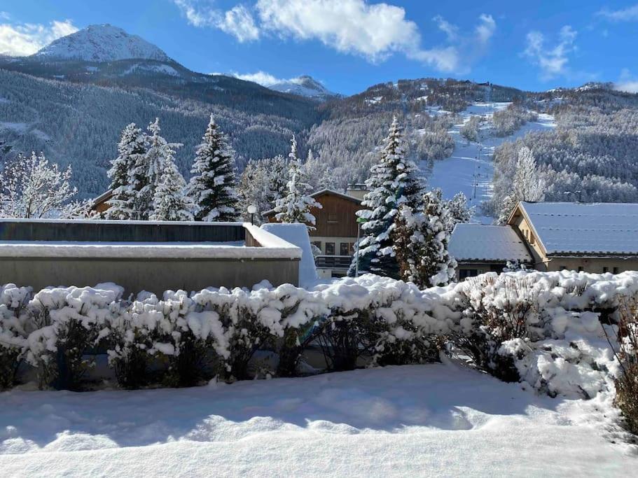 Appartement 4 Pers Grande Terrasse Vue Pistes Ski Saint-Chaffrey Luaran gambar